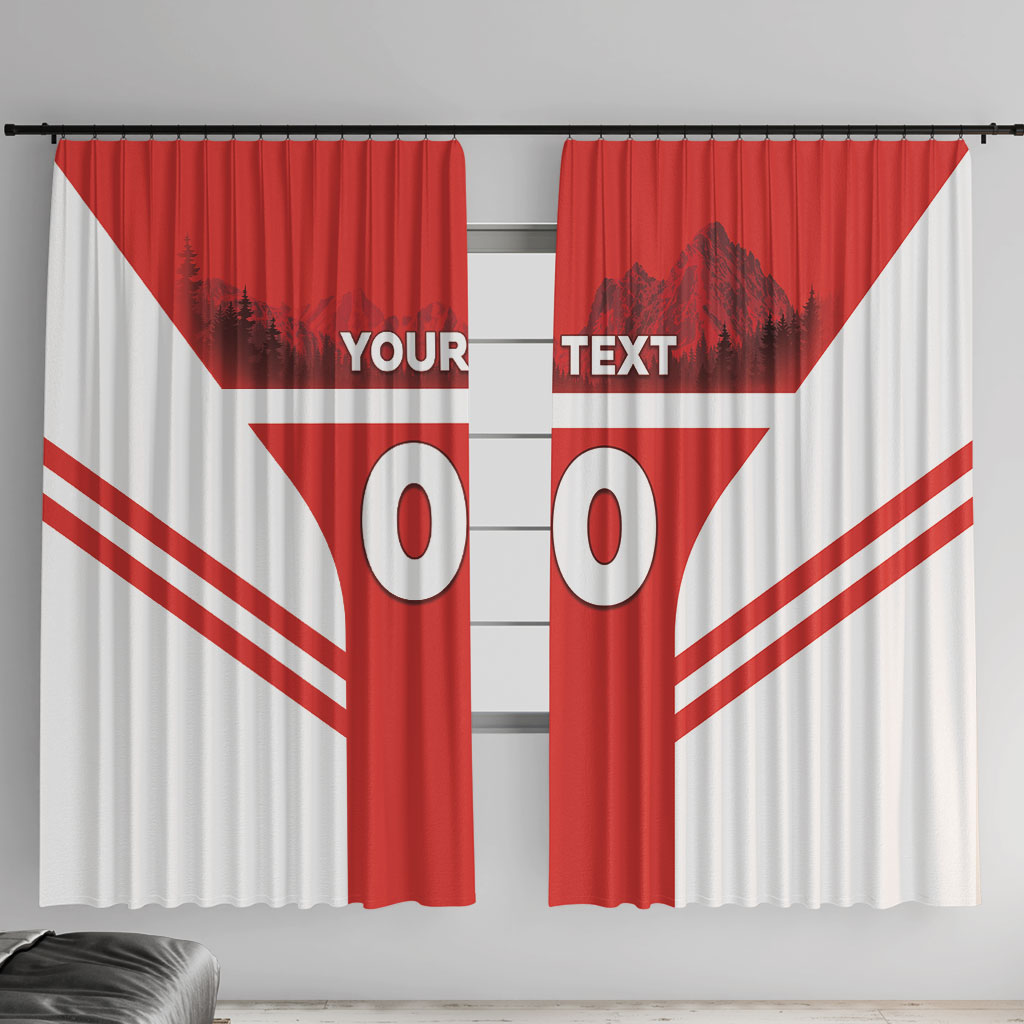Custom Switzerland Football 2026 Window Curtain Swiss Alps Special Style