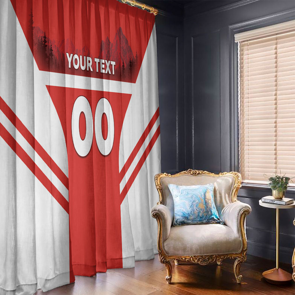 Custom Switzerland Football 2026 Window Curtain Swiss Alps Special Style