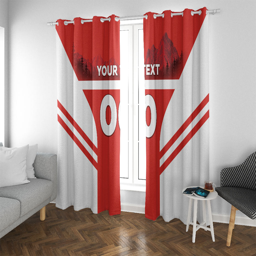 Custom Switzerland Football 2026 Window Curtain Swiss Alps Special Style
