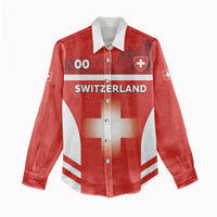 Custom Switzerland Football 2026 Women Casual Shirt Swiss Alps Special Style