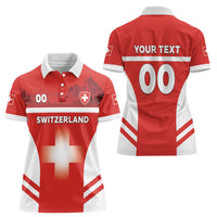 Custom Switzerland Football 2026 Women Polo Shirt Swiss Alps Special Style