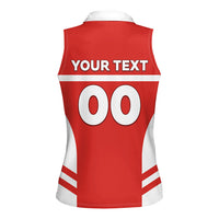 Custom Switzerland Football 2026 Women Sleeveless Polo Shirt Swiss Alps Special Style
