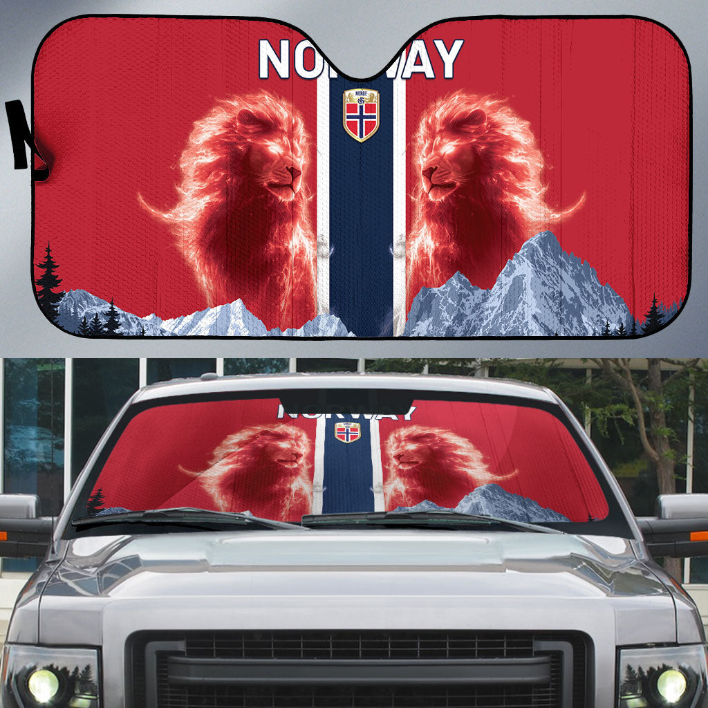 Norway Football 2026 Auto Sun Shade Norge On Top