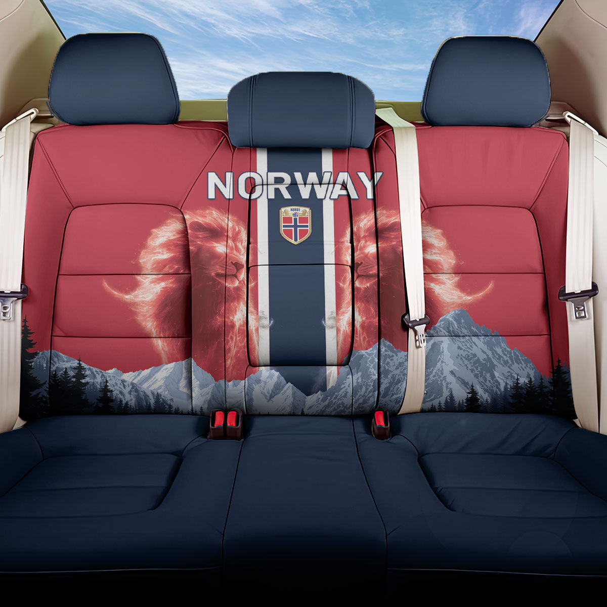 Norway Football 2026 Back Car Seat Cover Norge On Top