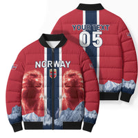 Custom Norway Football 2026 Bomber Puffer Jacket Norge On Top
