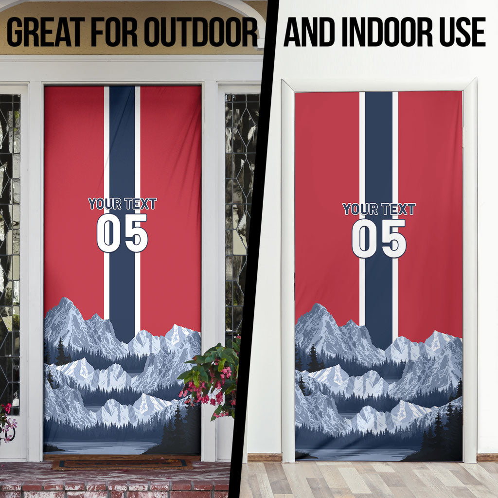 Custom Norway Football 2026 Door Cover Norge On Top