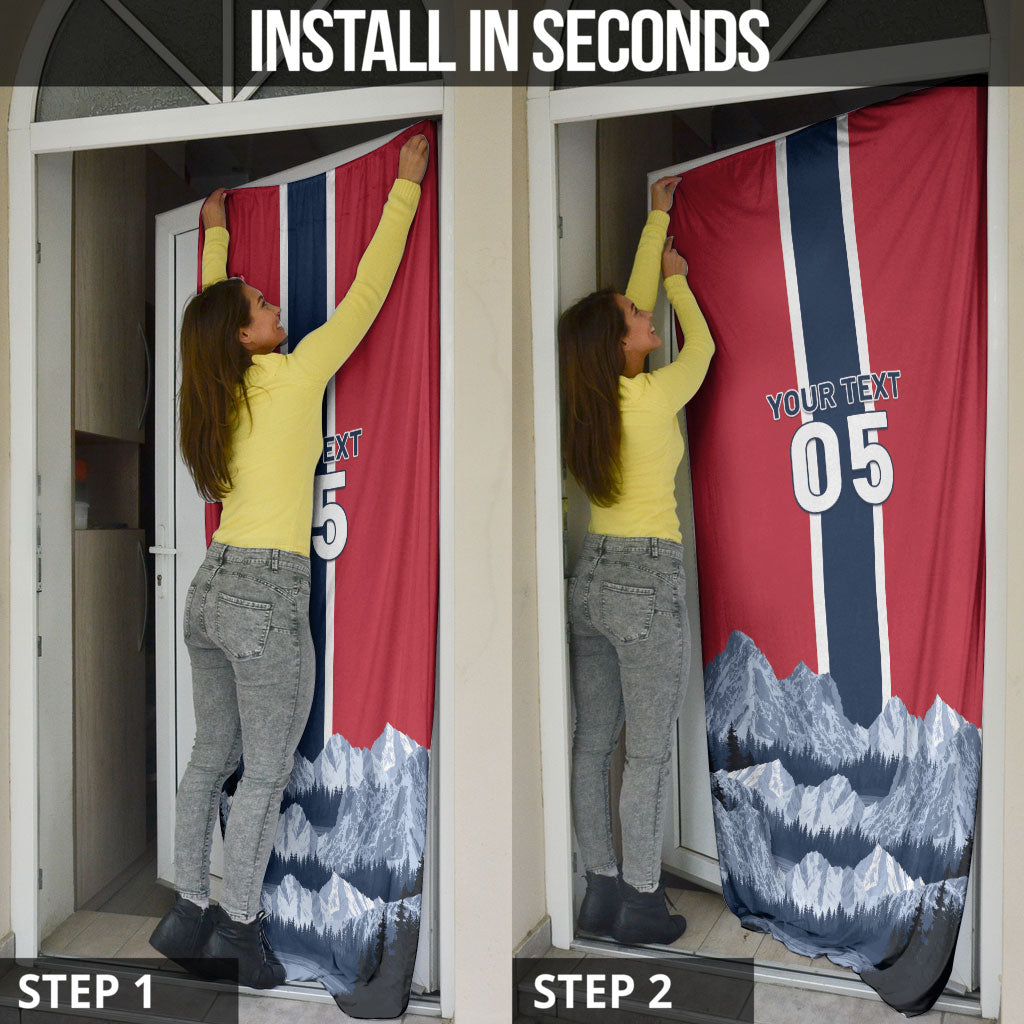 Custom Norway Football 2026 Door Cover Norge On Top