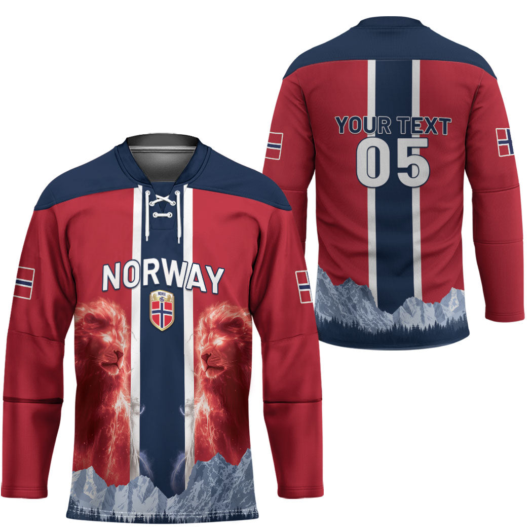 Custom Norway Football 2026 Hockey Jersey Norge On Top