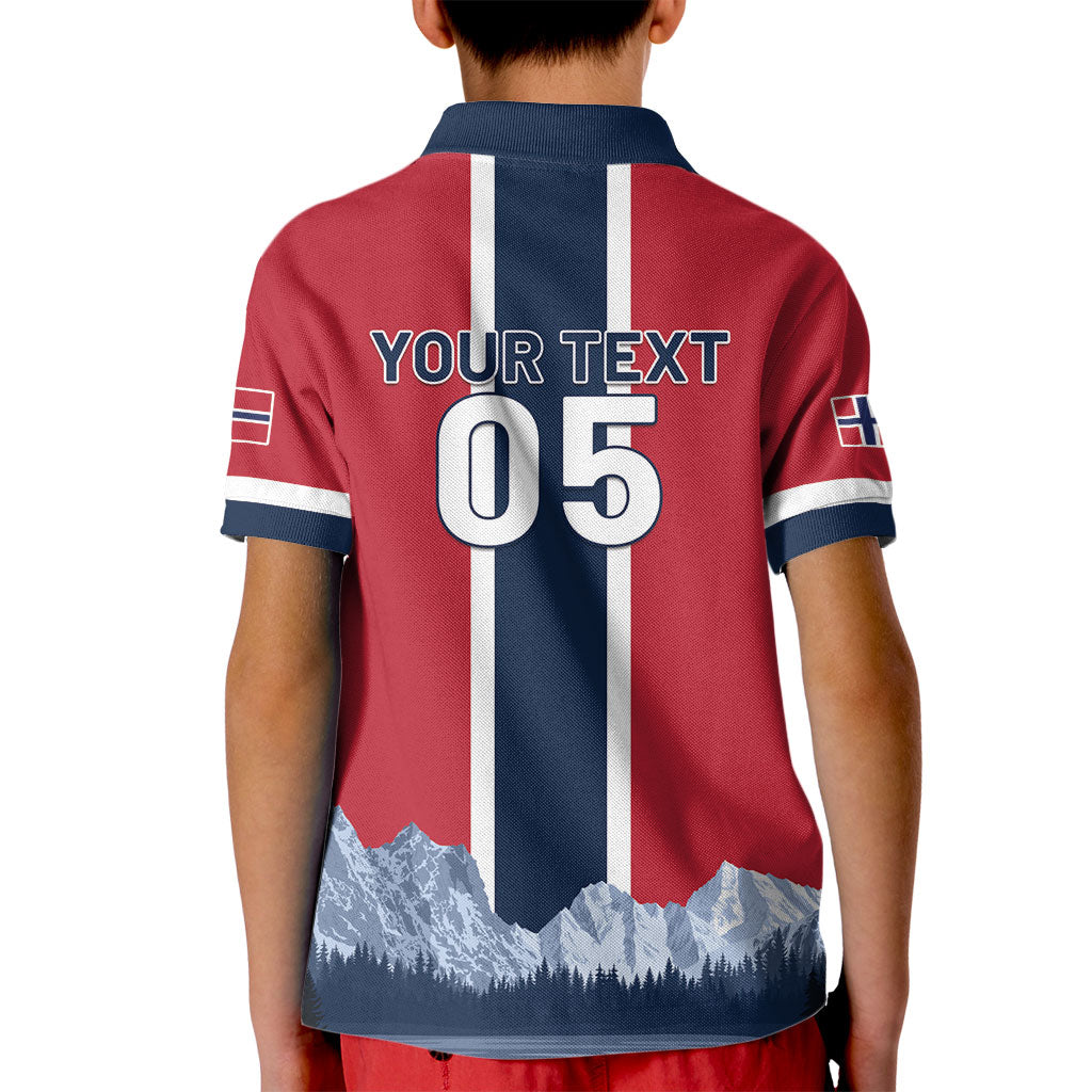Custom Norway Football 2026 Kid Polo Shirt Norge On Top