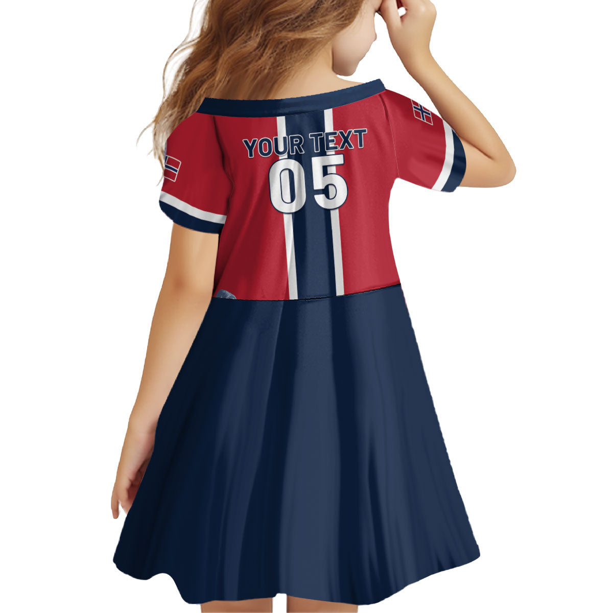 Custom Norway Football 2026 Kid Short Sleeve Dress Norge On Top