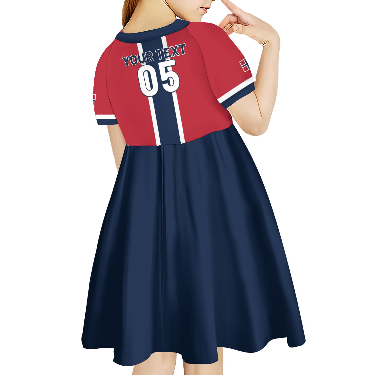 Custom Norway Football 2026 Kid Short Sleeve Dress Norge On Top