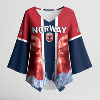 Custom Norway Football 2026 Kimono Sleeve Blouse Norge On Top