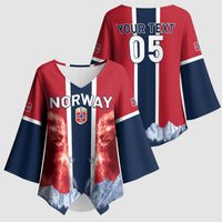 Custom Norway Football 2026 Kimono Sleeve Blouse Norge On Top