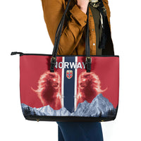 Norway Football 2026 Leather Tote Bag Norge On Top