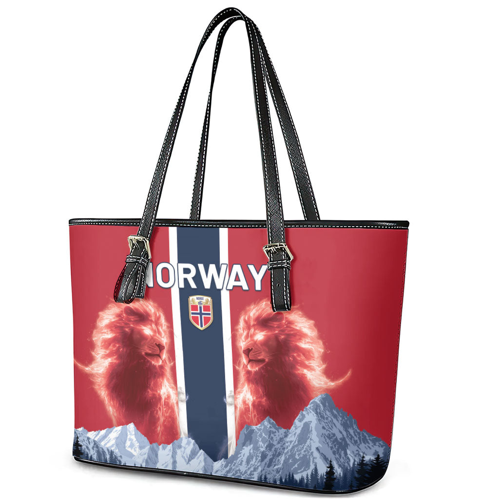 Norway Football 2026 Leather Tote Bag Norge On Top
