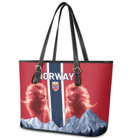 Norway Football 2026 Leather Tote Bag Norge On Top