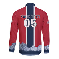 Custom Norway Football 2026 Long Sleeve Button Shirt Norge On Top
