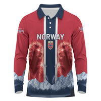 Custom Norway Football 2026 Long Sleeve Polo Shirt Norge On Top