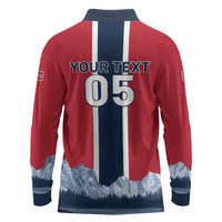 Custom Norway Football 2026 Long Sleeve Polo Shirt Norge On Top
