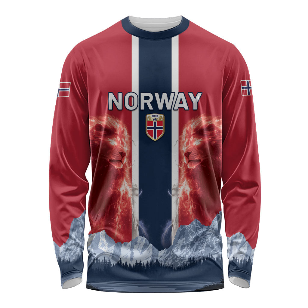 Custom Norway Football 2026 Long Sleeve Shirt Norge On Top