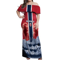 Custom Norway Football 2026 Off Shoulder Maxi Dress Norge On Top