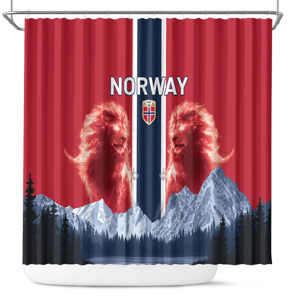 Norway Football 2026 Shower Curtain Norge On Top