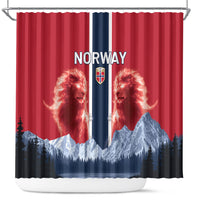 Norway Football 2026 Shower Curtain Norge On Top