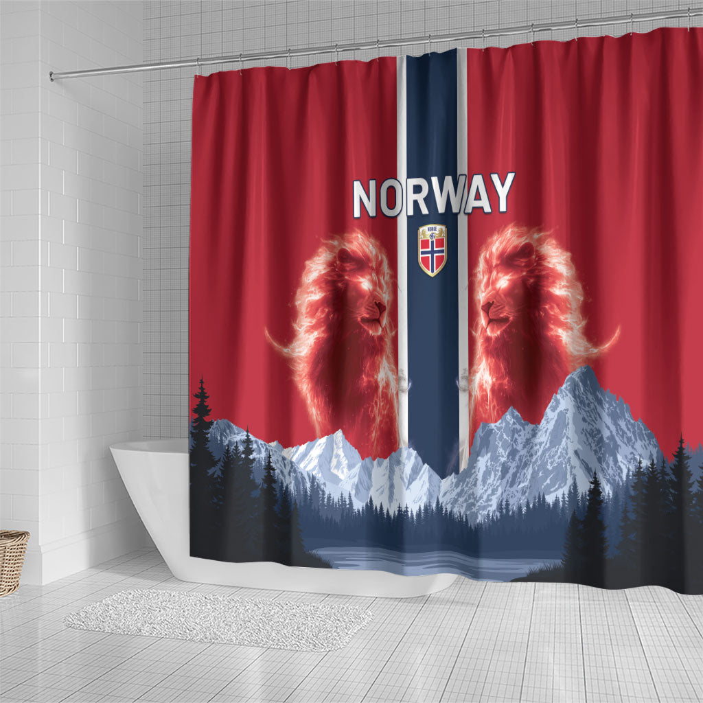 Norway Football 2026 Shower Curtain Norge On Top
