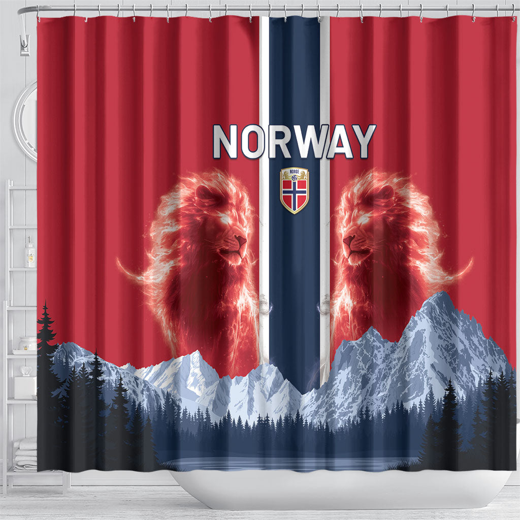 Norway Football 2026 Shower Curtain Norge On Top