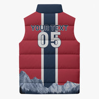 Custom Norway Football 2026 Sleeveless Puffer Jacket Norge On Top