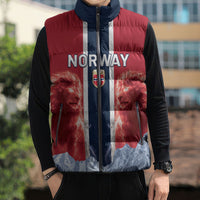 Custom Norway Football 2026 Sleeveless Puffer Jacket Norge On Top