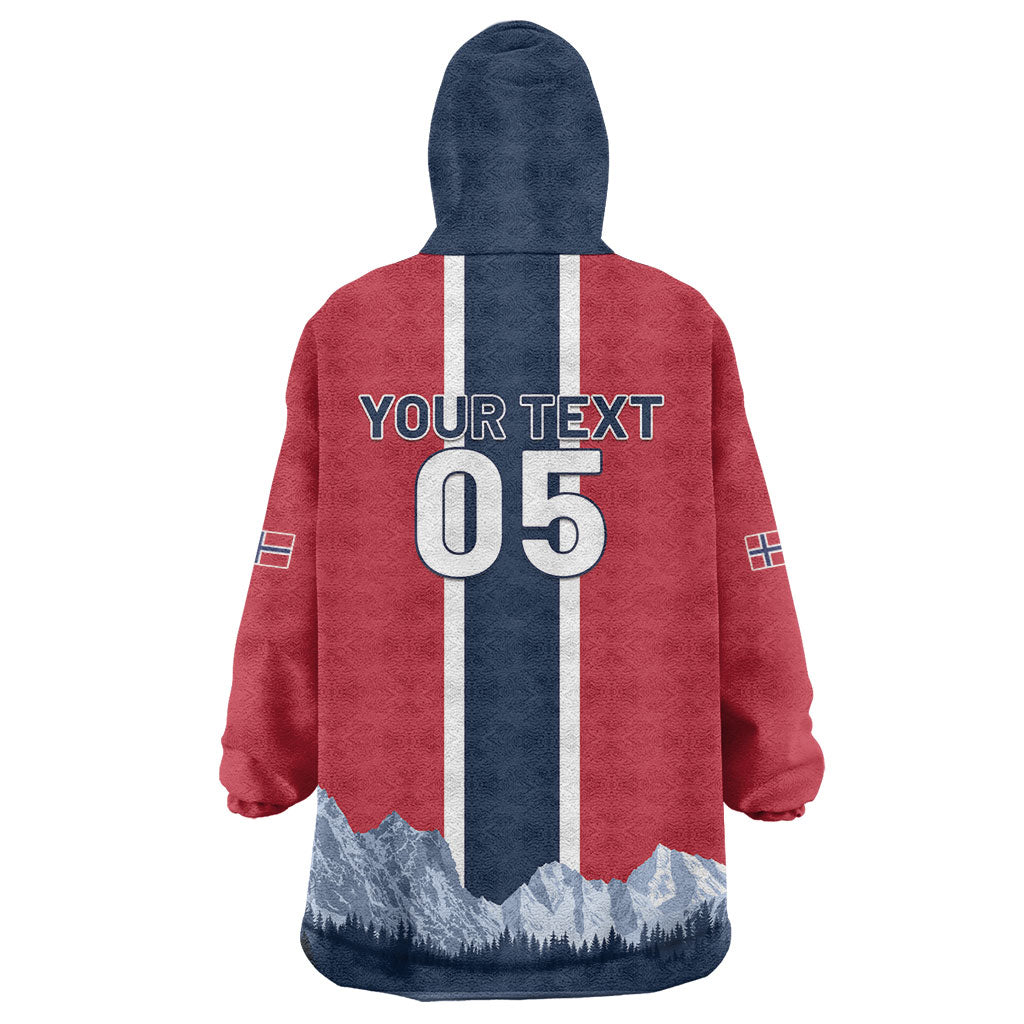 Custom Norway Football 2026 Wearable Blanket Hoodie Norge On Top