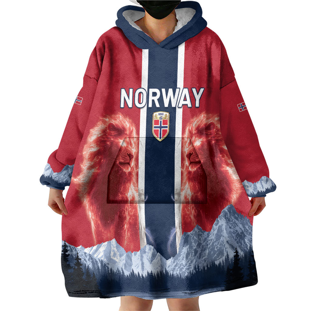 Custom Norway Football 2026 Wearable Blanket Hoodie Norge On Top