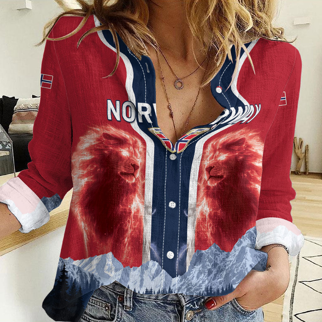 Custom Norway Football 2026 Women Casual Shirt Norge On Top