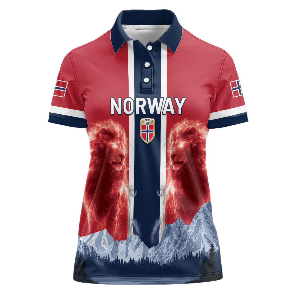 Custom Norway Football 2026 Women Polo Shirt Norge On Top