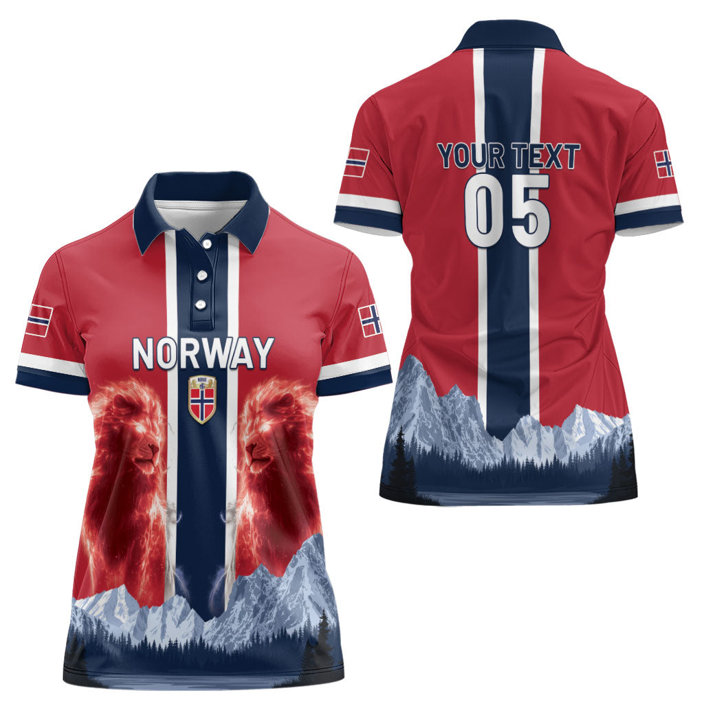 Custom Norway Football 2026 Women Polo Shirt Norge On Top