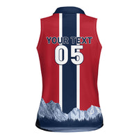 Custom Norway Football 2026 Women Sleeveless Polo Shirt Norge On Top