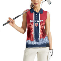 Custom Norway Football 2026 Women Sleeveless Polo Shirt Norge On Top