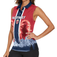 Custom Norway Football 2026 Women Sleeveless Polo Shirt Norge On Top
