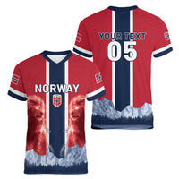 Custom Norway Football 2026 Women V-Neck T-Shirt Norge On Top