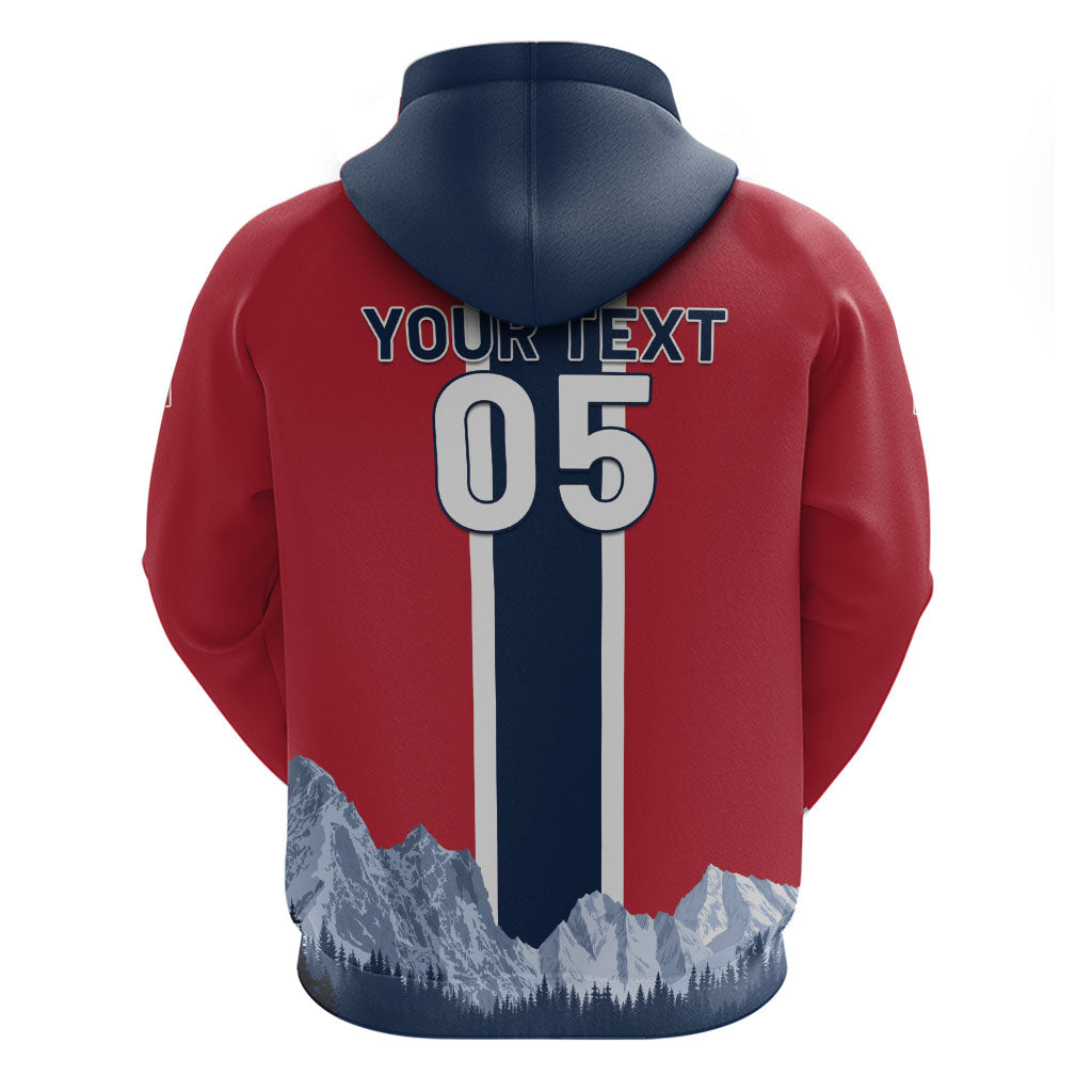 Custom Norway Football 2026 Zip Hoodie Norge On Top