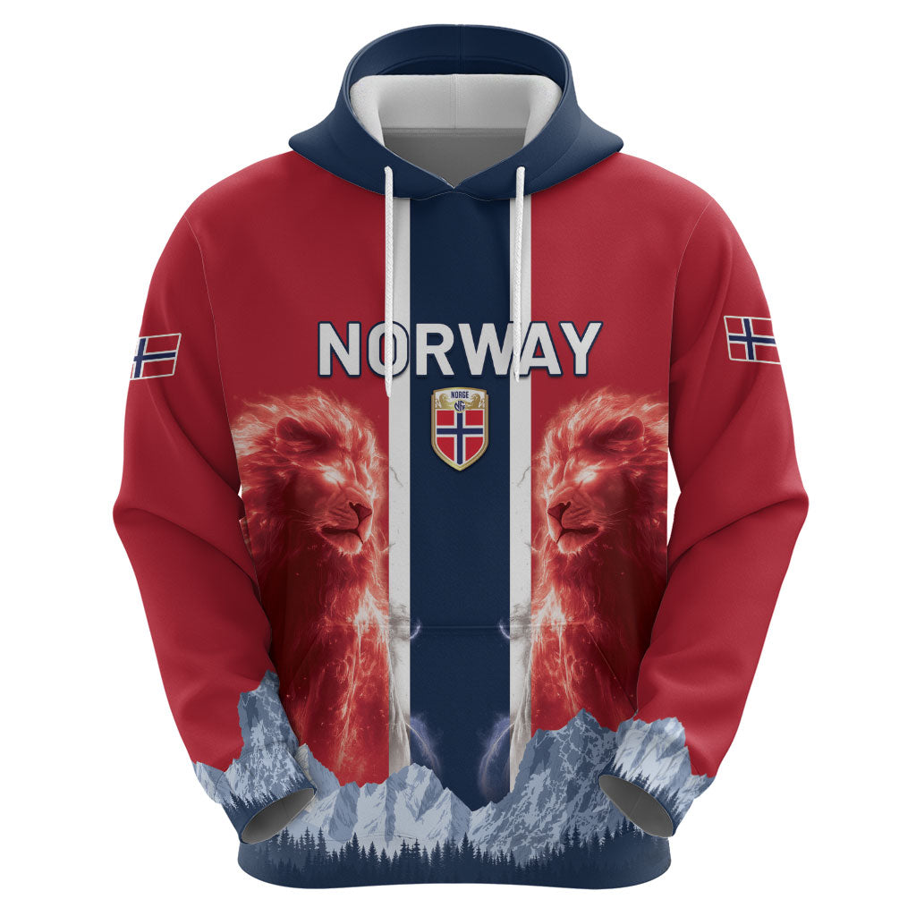 Custom Norway Football 2026 Zip Hoodie Norge On Top