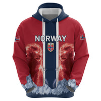 Custom Norway Football 2026 Zip Hoodie Norge On Top