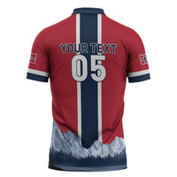 Custom Norway Football 2026 Zipper Polo Shirt Norge On Top
