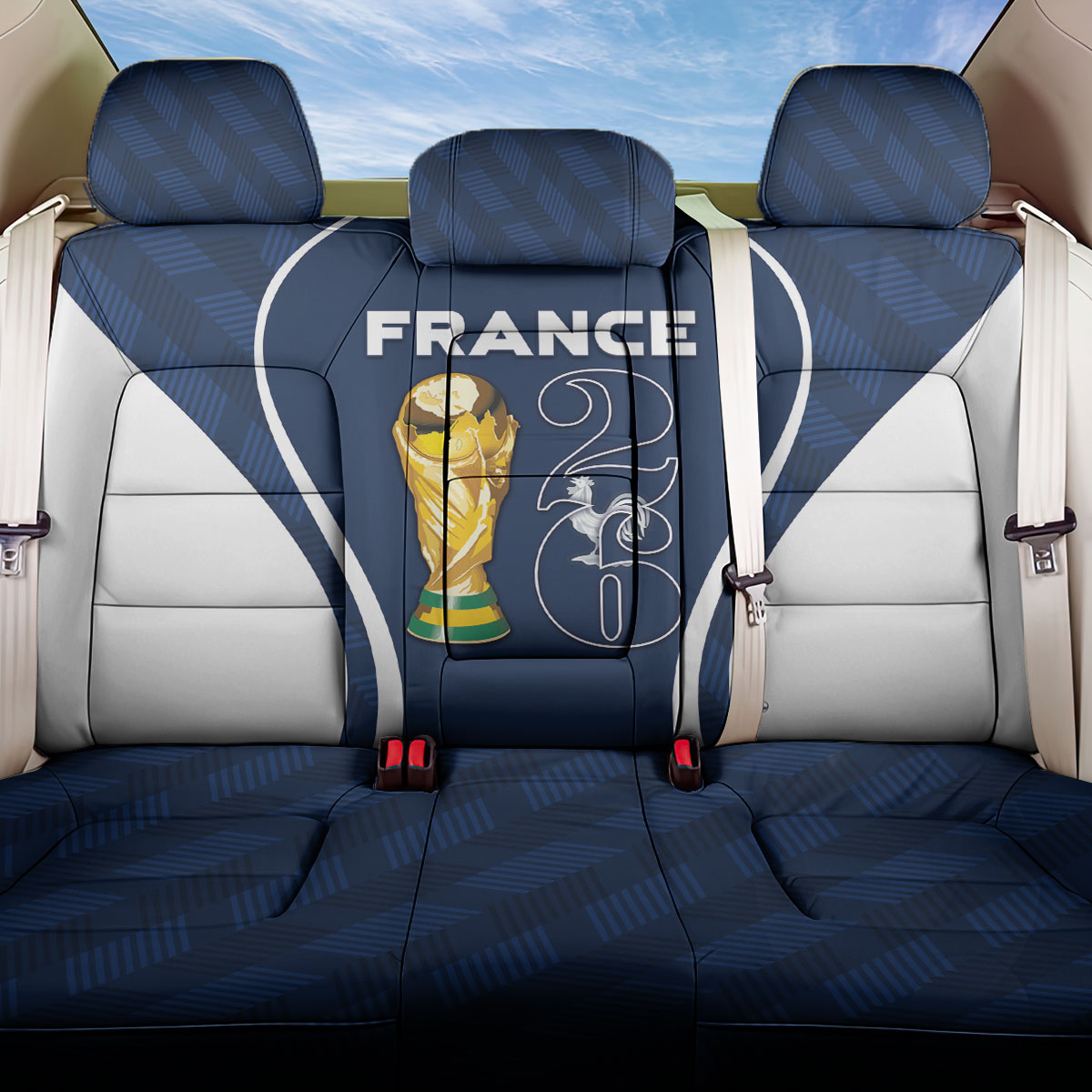 France Football 2026 Back Car Seat Cover Road To Champions