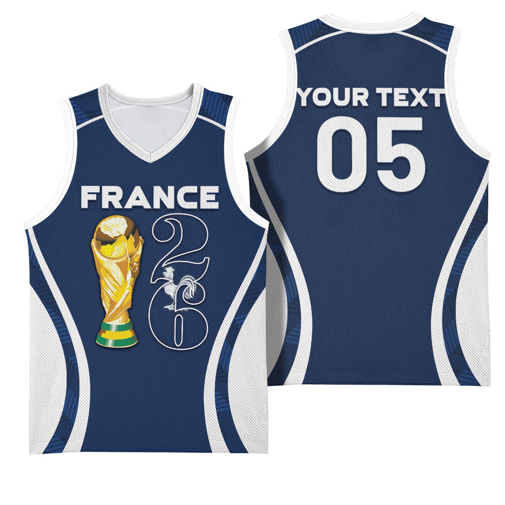 Custom France Football 2026 Basketball Jersey Road To Champions