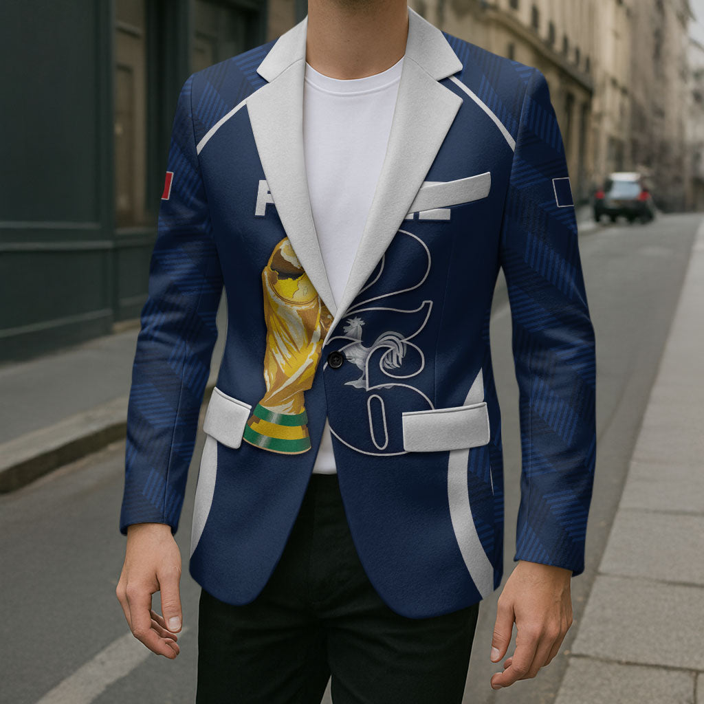 Custom France Football 2026 Blazer Road To Champions