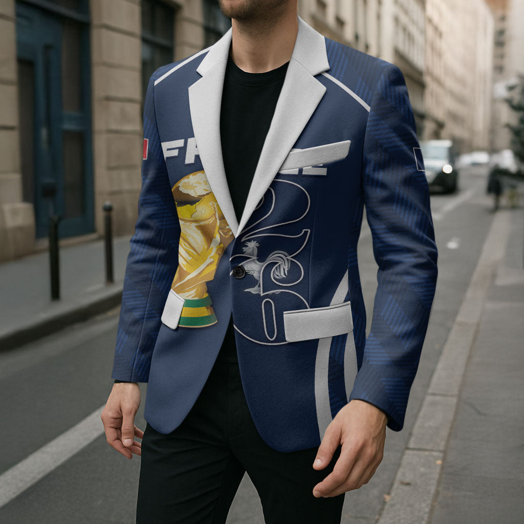 Custom France Football 2026 Blazer Road To Champions