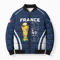 Custom France Football 2026 Bomber Puffer Jacket Road To Champions
