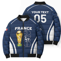 Custom France Football 2026 Bomber Puffer Jacket Road To Champions